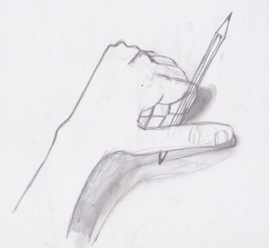 Hand study drawing by Inês Reis (@inesreisx)