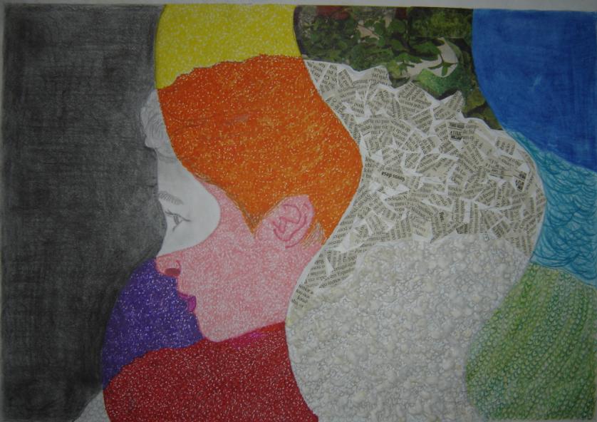 Mixed-media artwork by Inês Reis (@inesreisx)