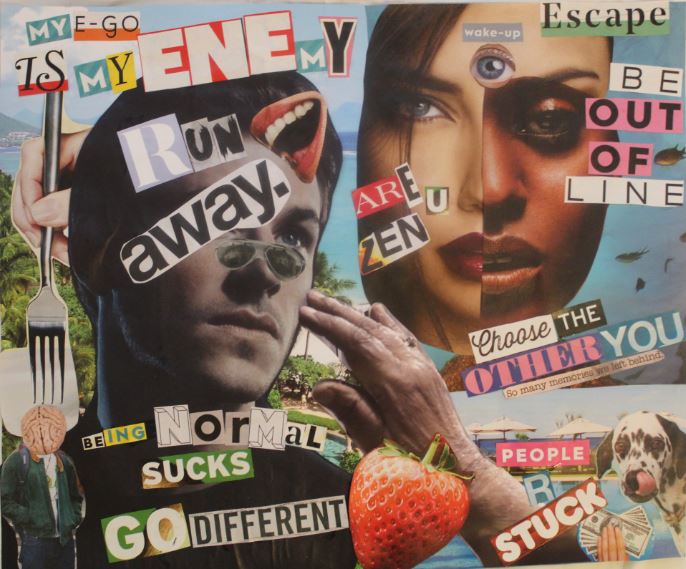 Mixed-media artwork by Inês Reis (@inesreisx)