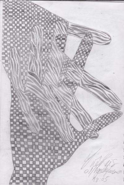 Hand study drawing by Inês Reis (@inesreisx)