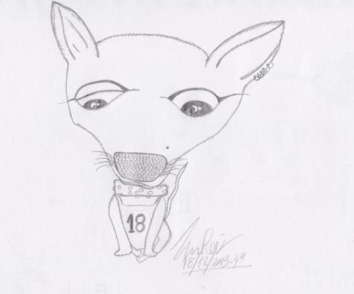 Dog drawing by Inês Reis (@inesreisx)