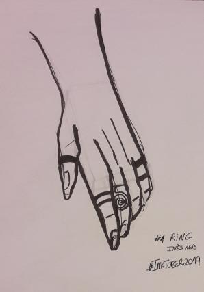Hand study drawing by Inês Reis (@inesreisx)
