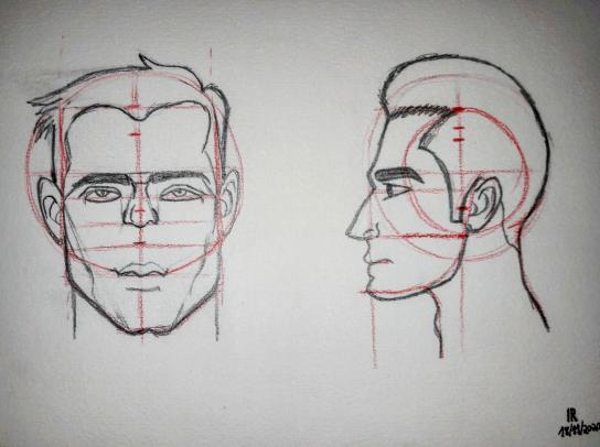 Face portrait drawing by Inês Reis (@inesreisx)