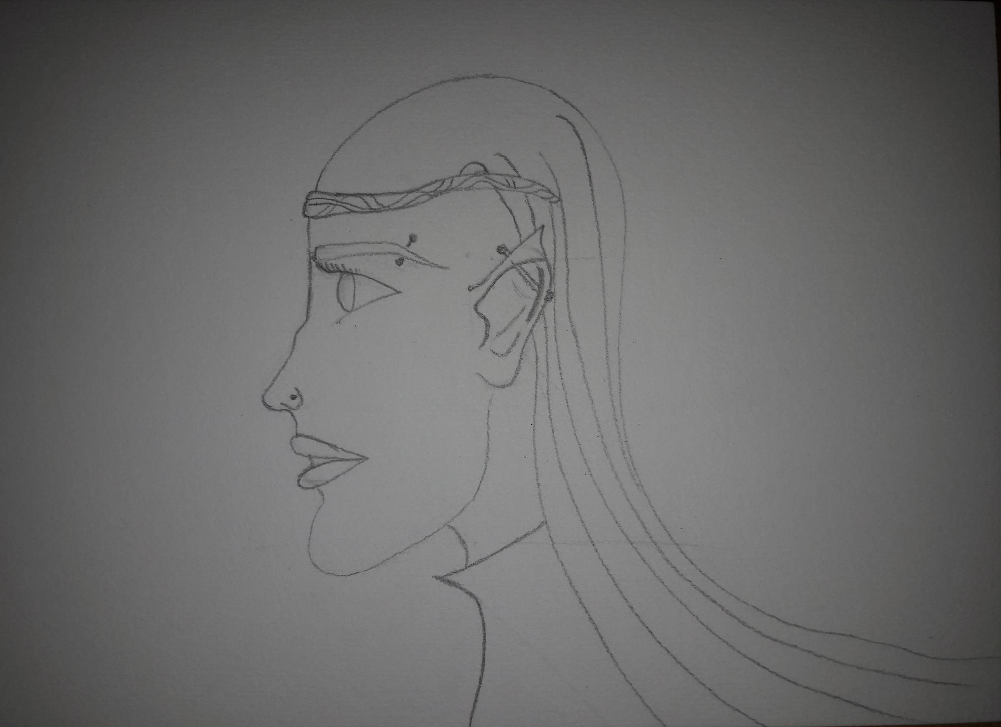 Face portrait drawing by Inês Reis (@inesreisx)