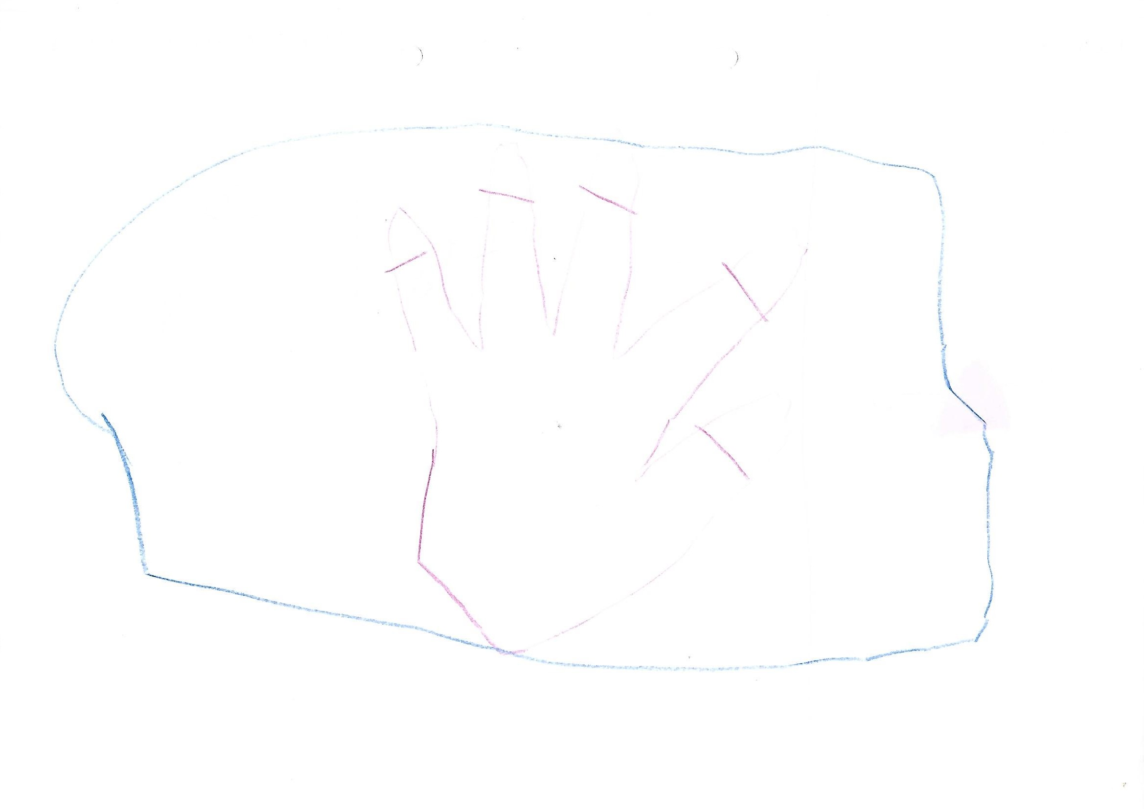 Hand study drawing by Inês Reis (@inesreisx)