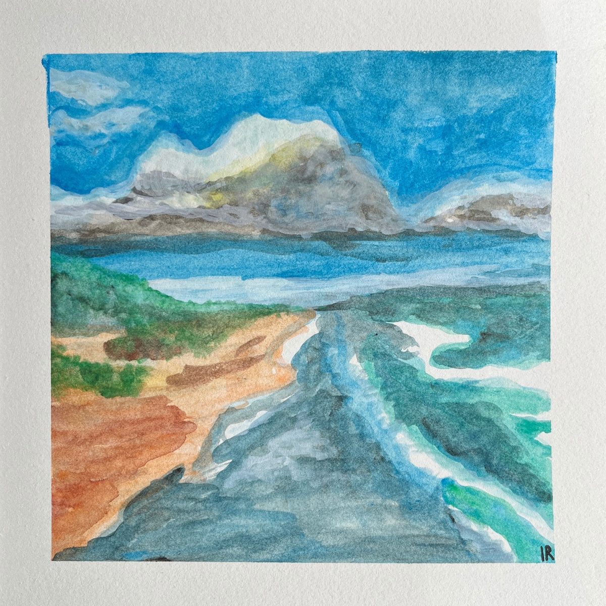 Drawing of the sea by Inês Reis (@inesreisx)